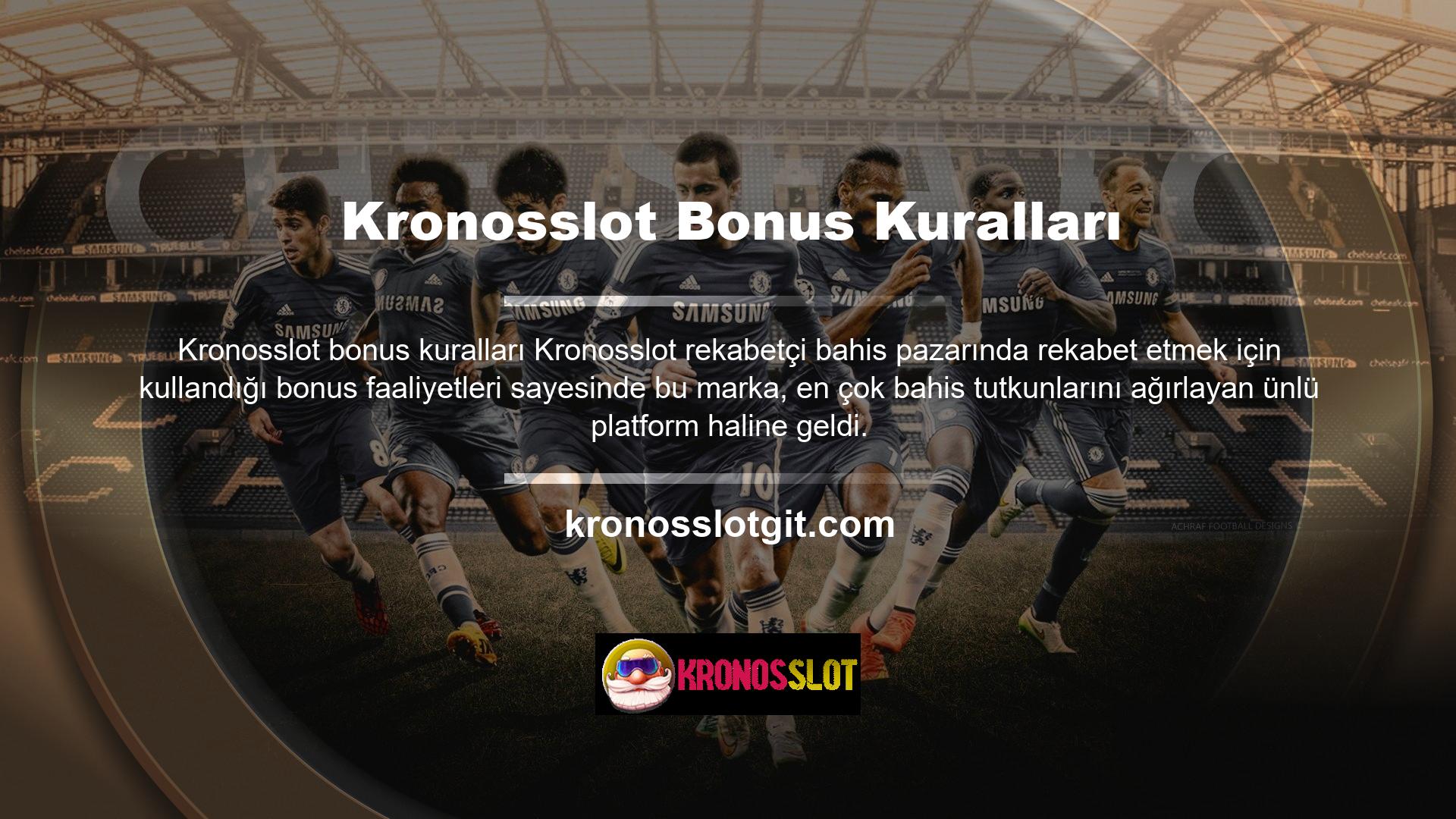 Lisanslı bahis sitelerinden biri olan Kronosslot, kullanıcıları memnun etmek, sektördeki tutarlılığı güçlendirmek ve katılmayı düşünen tereddütlü kullanıcılara kapıyı açmak için Kronosslot bonusları sunmaktadır